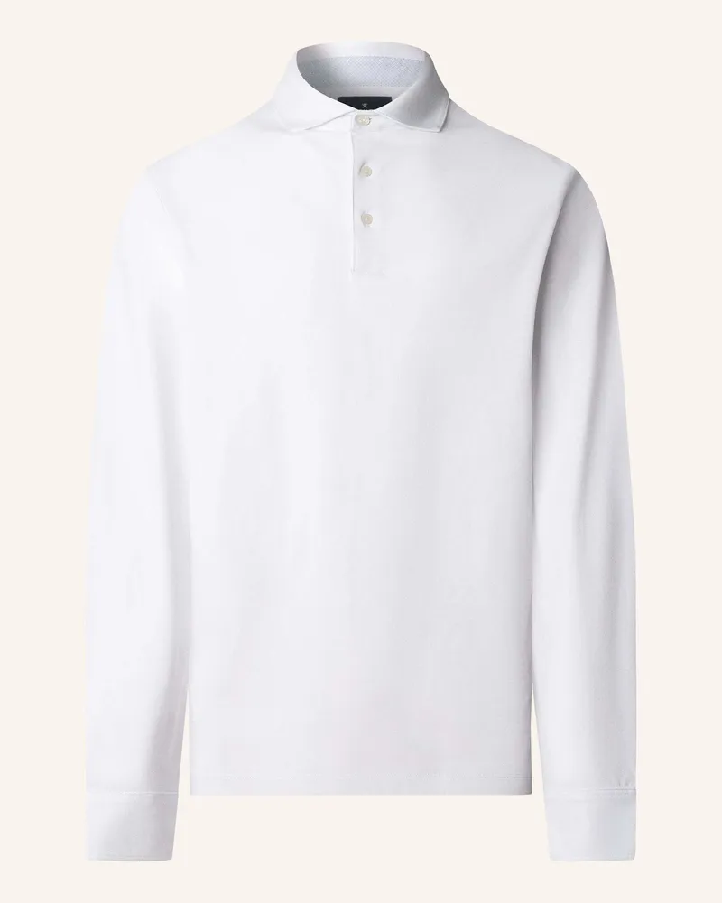 Hackett Poloshirt Multi Trim Jersey Ls weiss Weiss