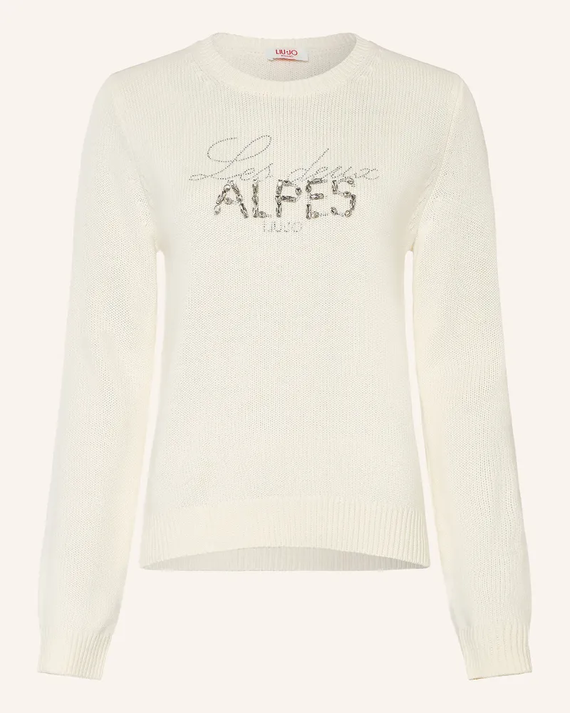 Liu Jo Pullover Mit Schmucksteinen weiss Weiss