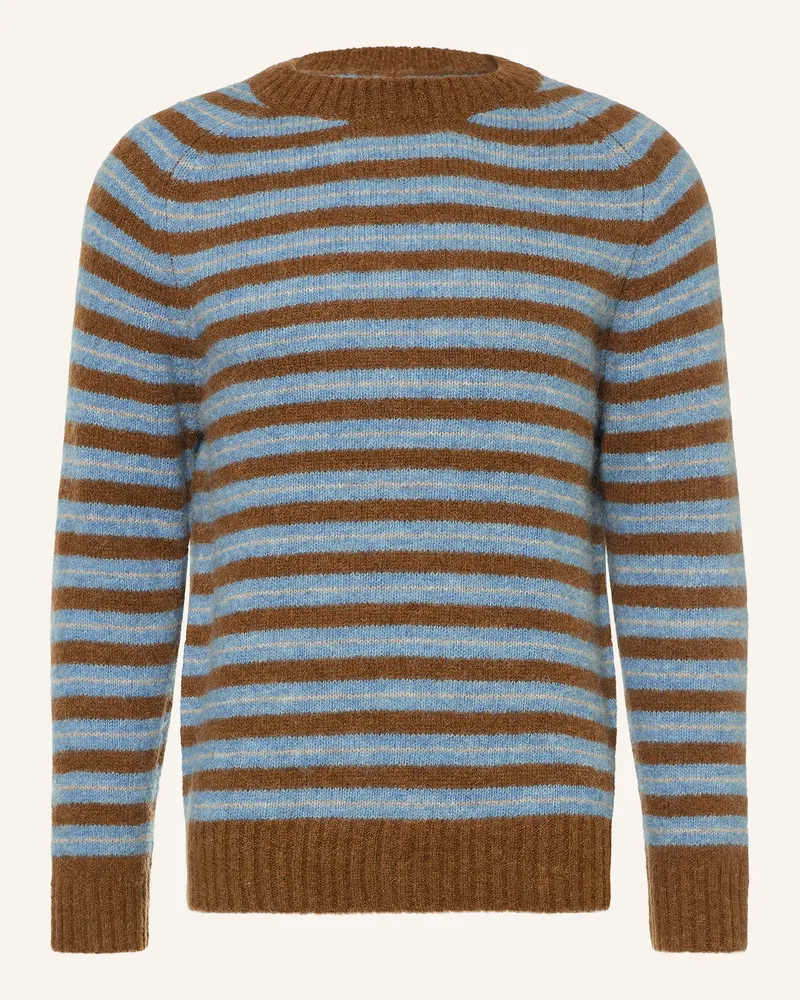 Mos Mosh Pullover Mmgcarlos Mit Alpaka braun Hellblau