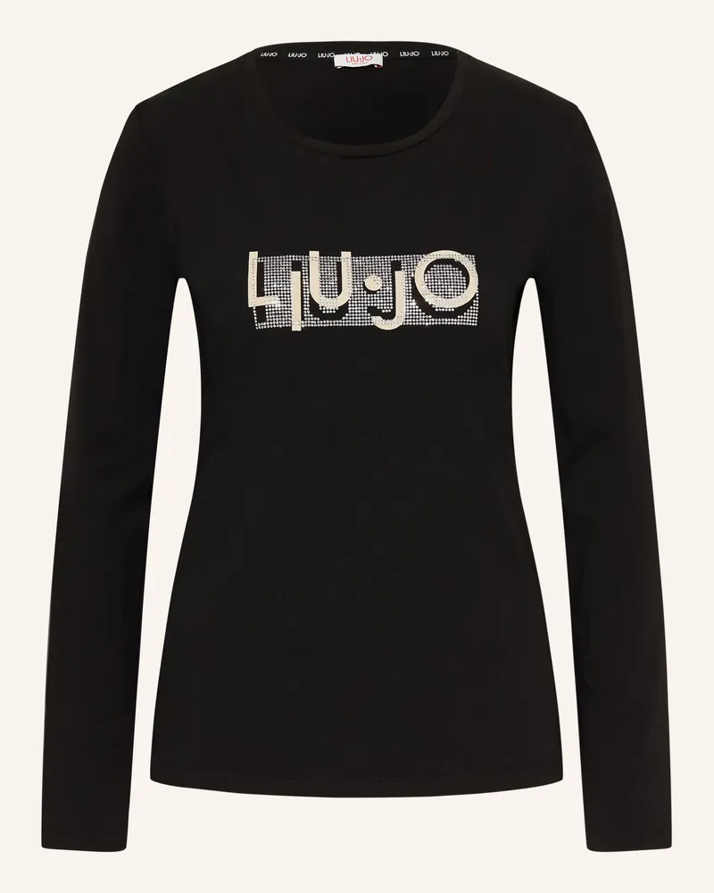 Liu Jo Longsleeve Mit Schmucksteinen schwarz Schwarz