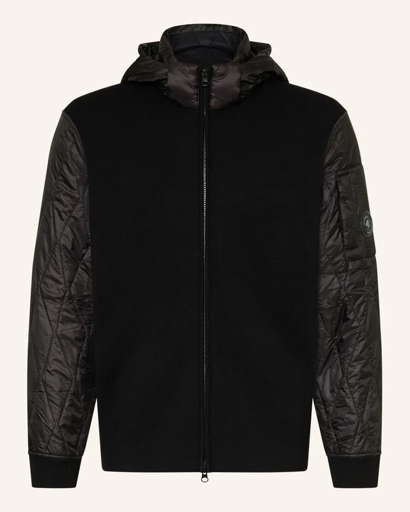C.P. Company Jacke Im Materialmix schwarz Schwarz