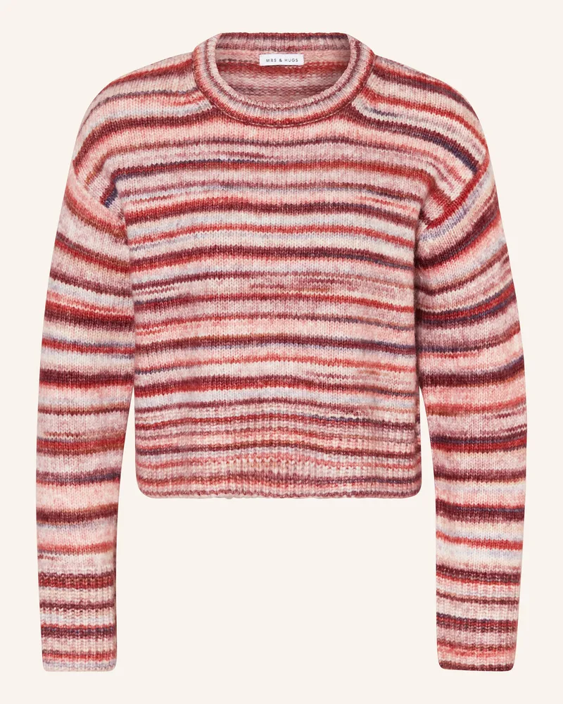 Mrs & HUGS Pullover Dunkelrot