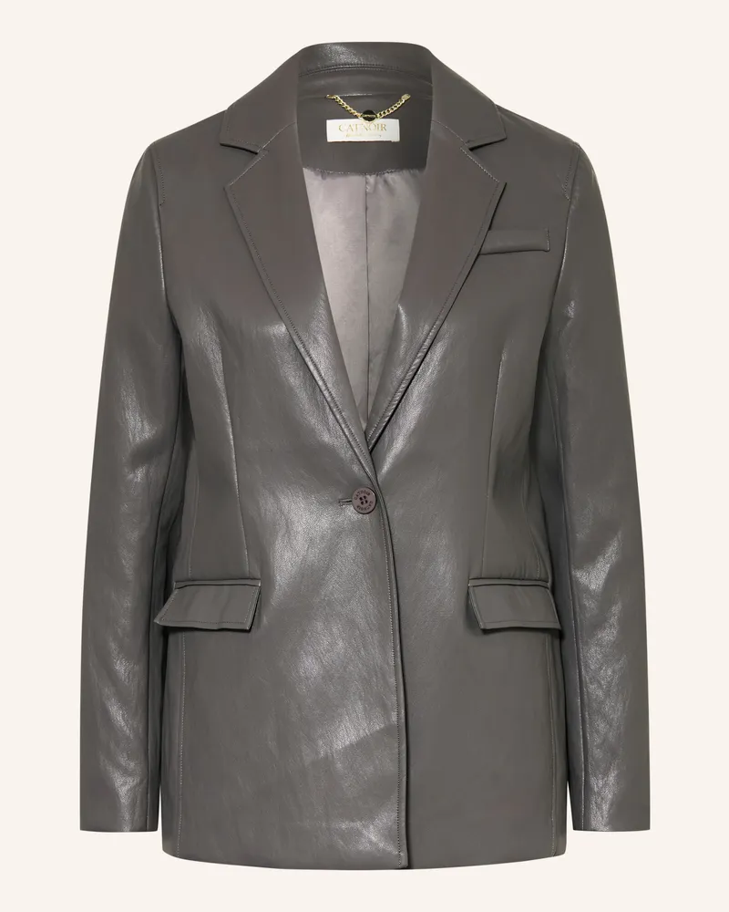 CATNOIR Blazer In Lederoptik grau Dunkelgrau