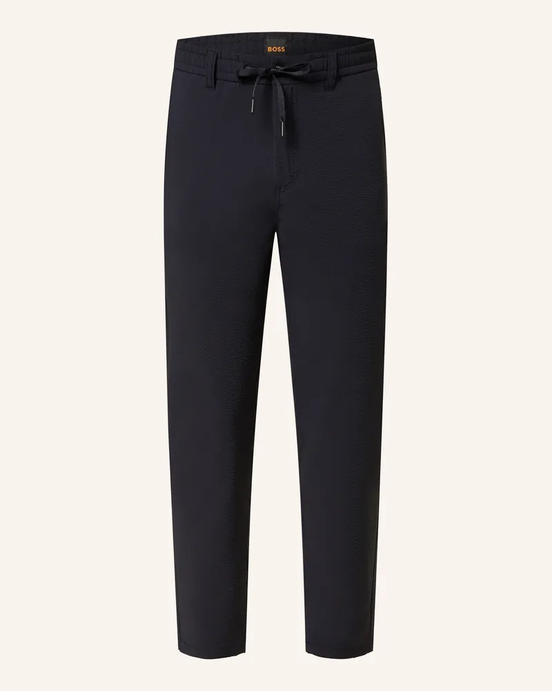 HUGO BOSS Hose im Jogging-Stil Tapered Fit Dunkelblau