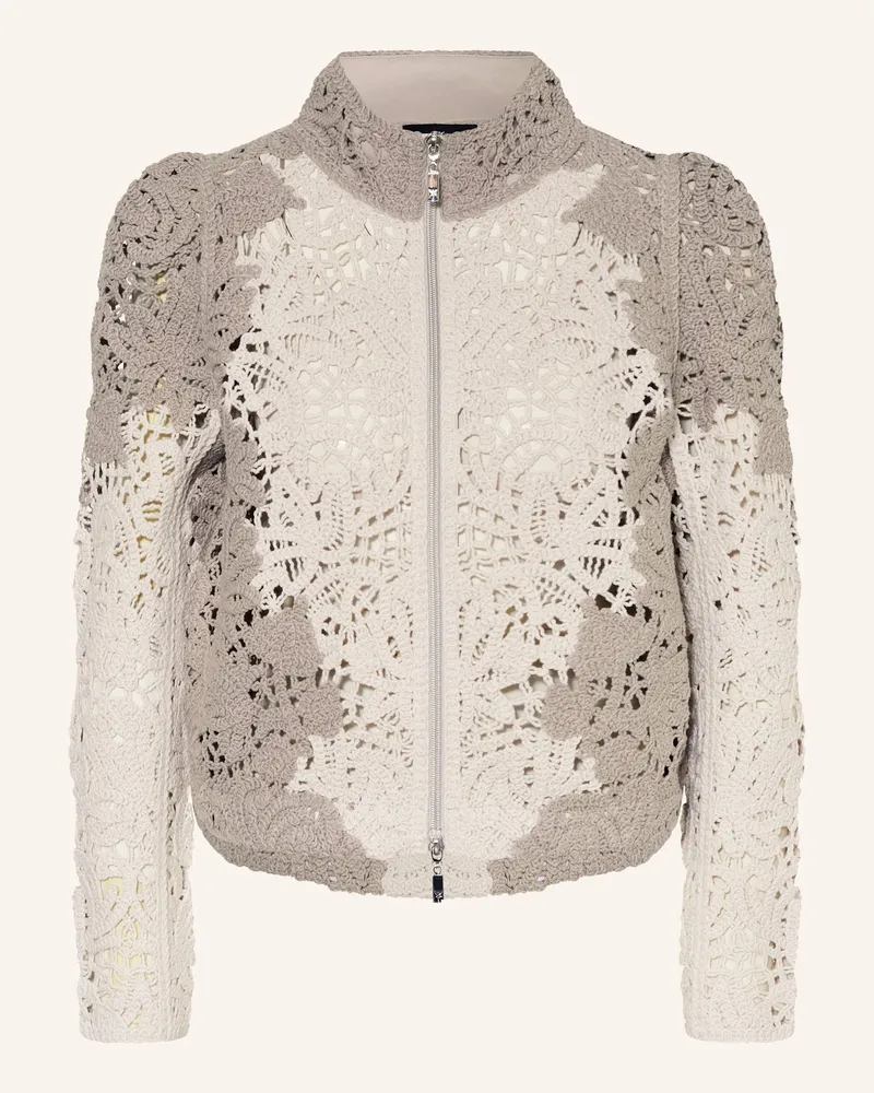 monari Häkeljacke Grau