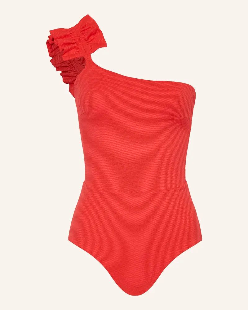MYMARINI One-Shoulder-Badeanzug Swimsuit No. 3 Mit Uv-Schutz 50+ rot Rot