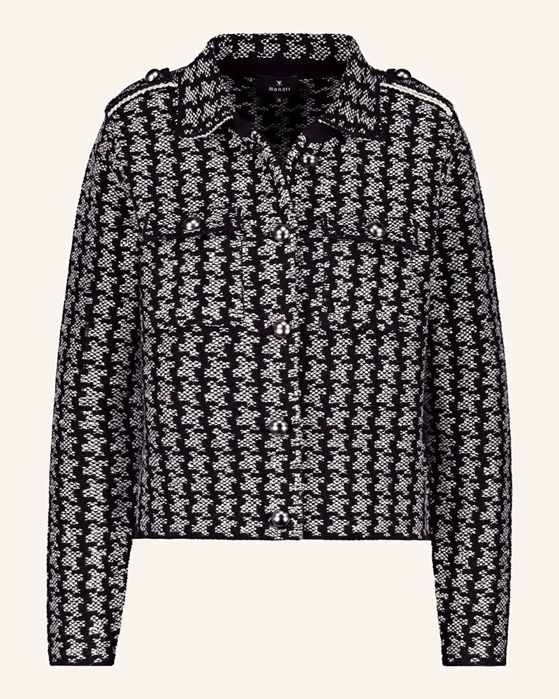 monari Kastenjacke mit Pailletten Schwarz