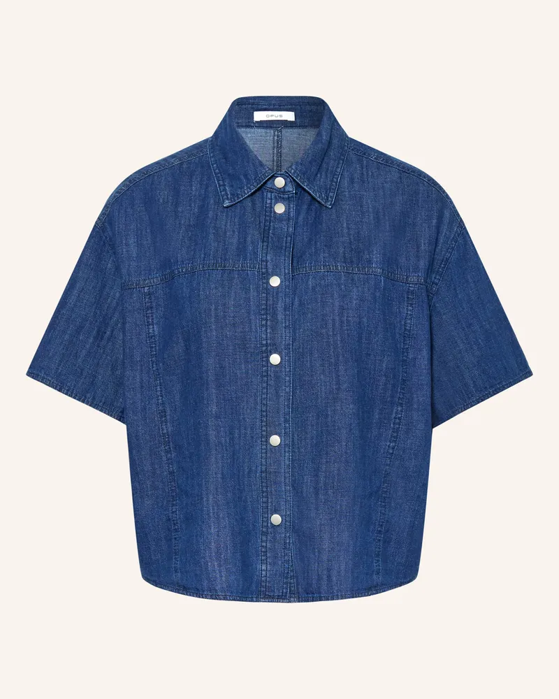 OPUS Jeansbluse Ferluna blau Dunkelblau