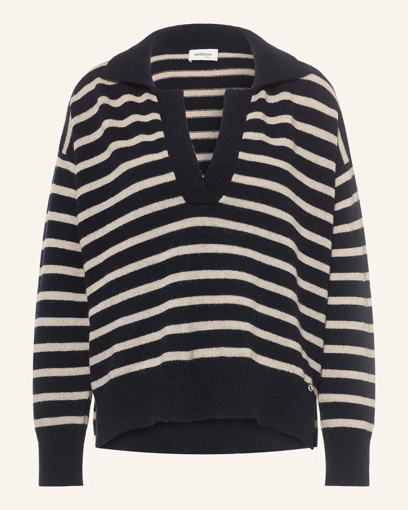 ottod’Ame Pullover beige Dunkelblau