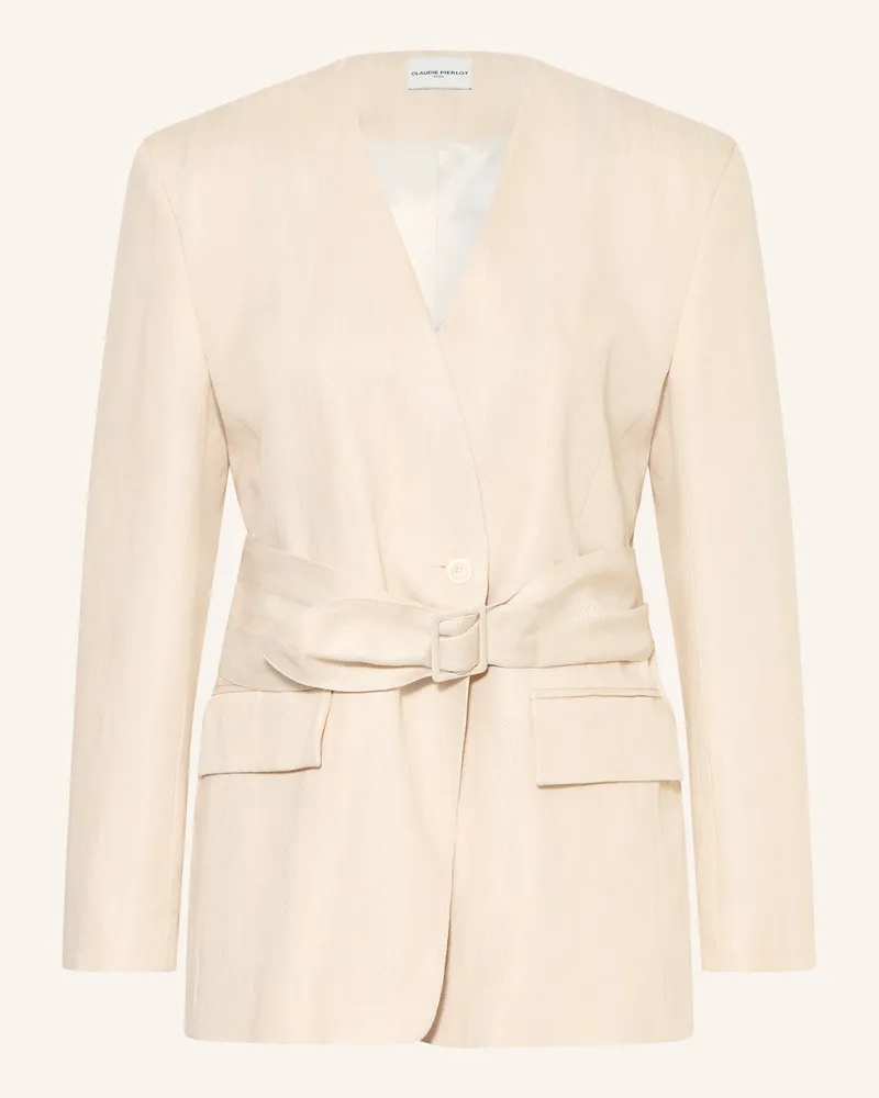Claudie Pierlot Blazer mit Leinen Beige
