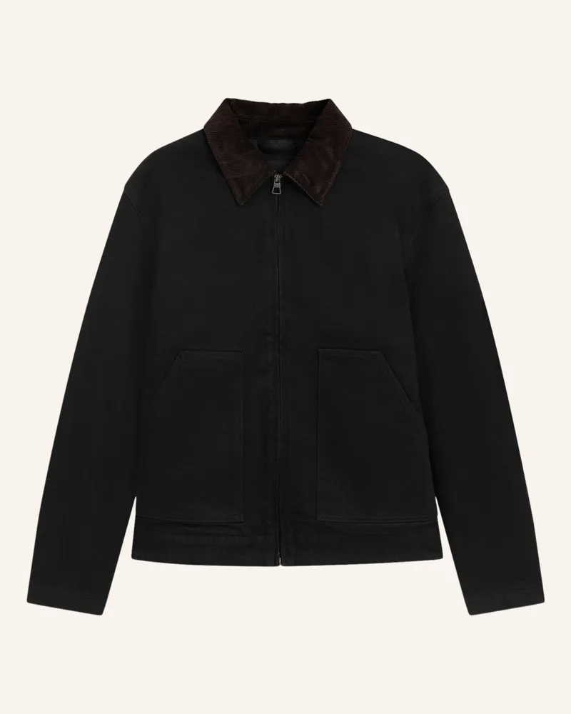 HUGO BOSS Casual Jacke DENIM JACKET_DB Regular Fit Schwarz