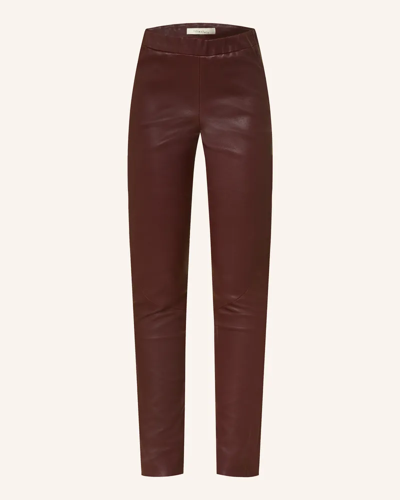 lilienfels Leder-Leggings Dunkelrot