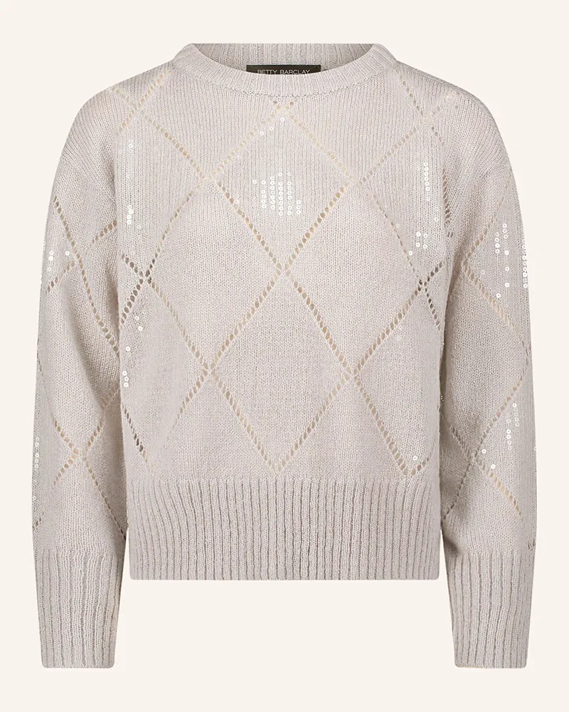 Betty Barclay Pullover mit Pailletten Grau