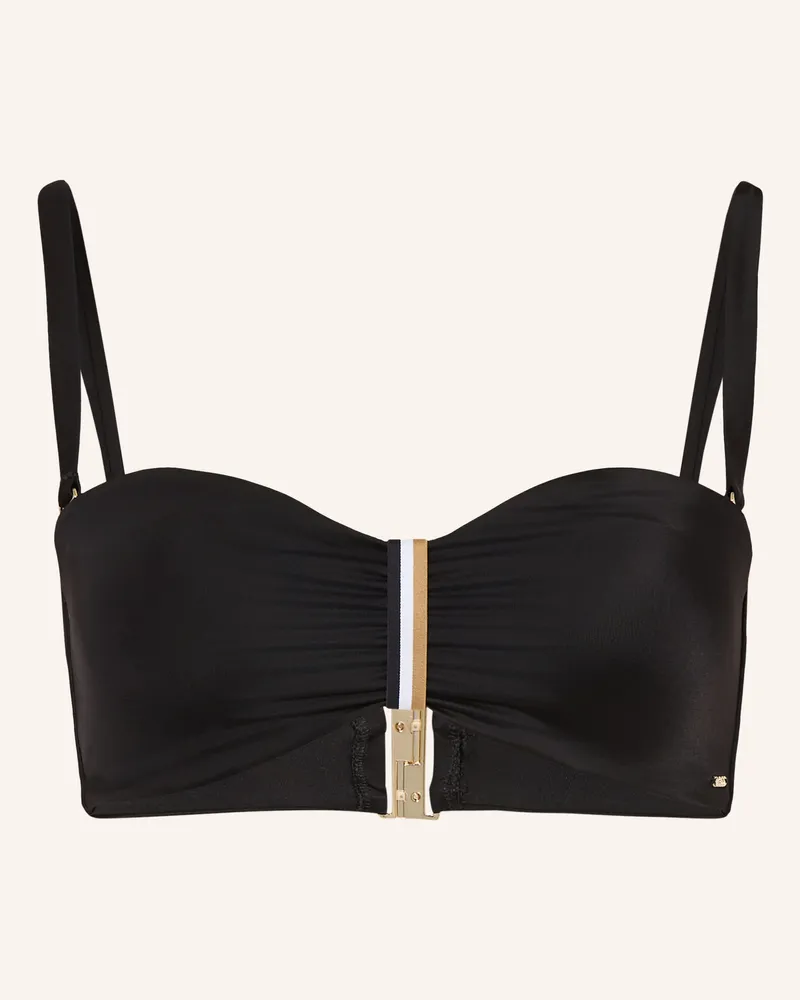 HUGO BOSS Bandeau-Bikini-Top Bandeau schwarz Schwarz
