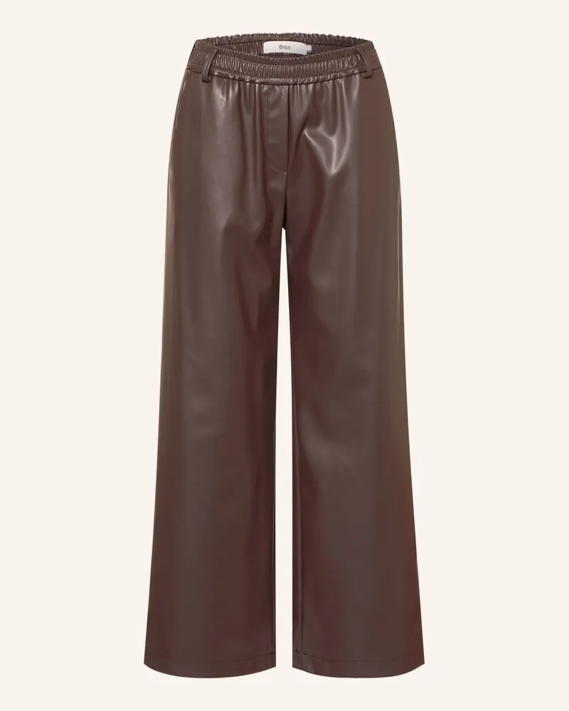 Brax Culotte Maine In Lederoptik braun Dunkelbraun
