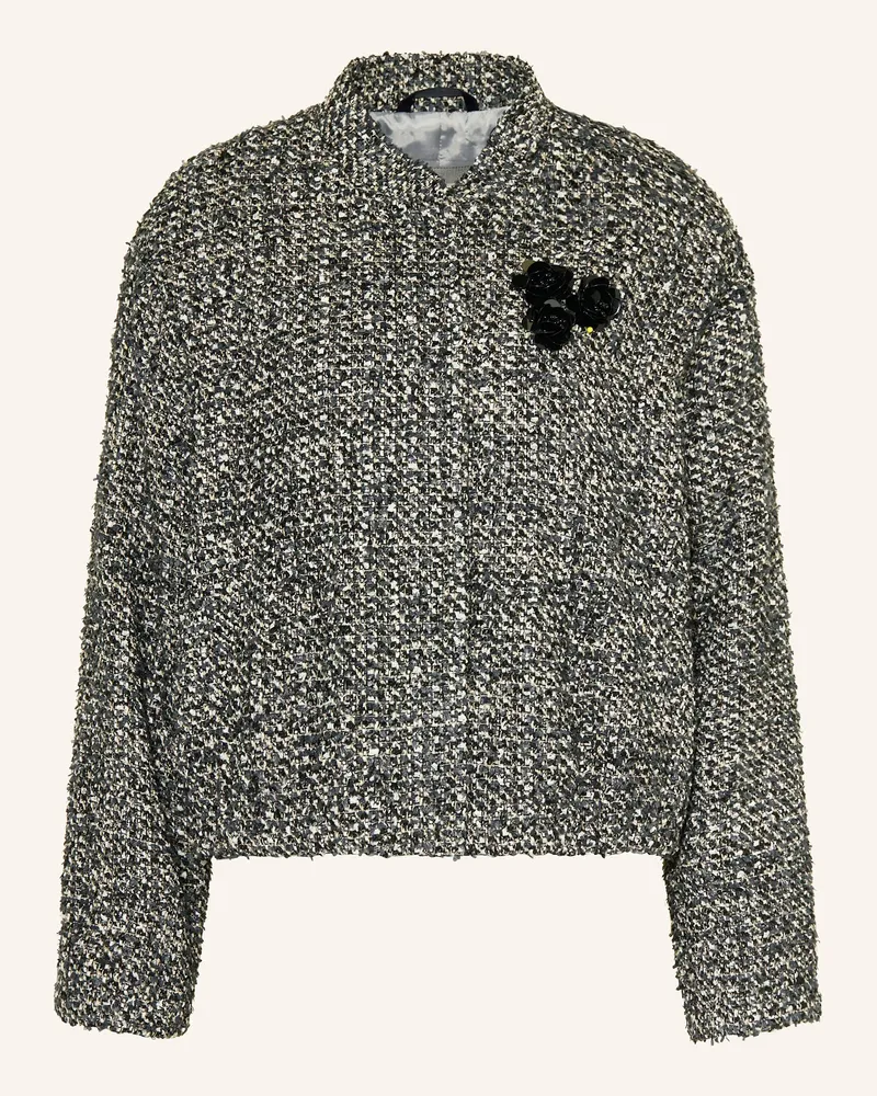 lilienfels Bouclé-Jacke Dunkelblau