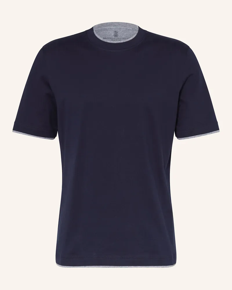 Brunello Cucinelli T-Shirt Dunkelblau