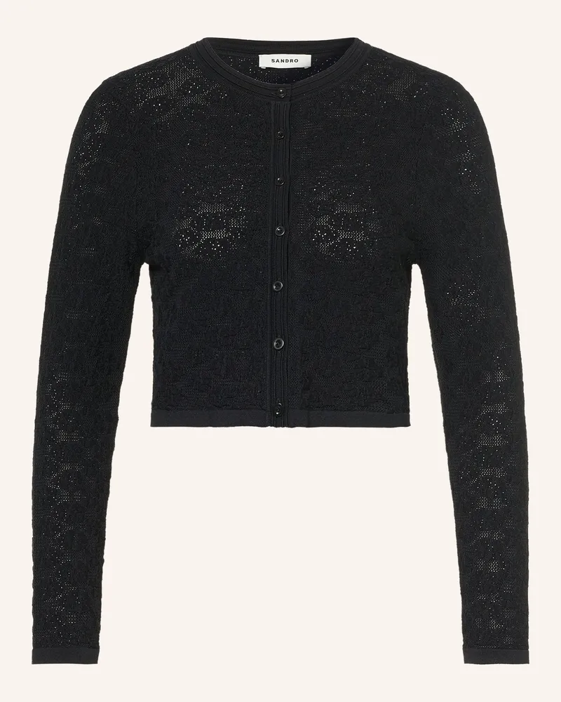 Sandro Strickjacke schwarz Schwarz