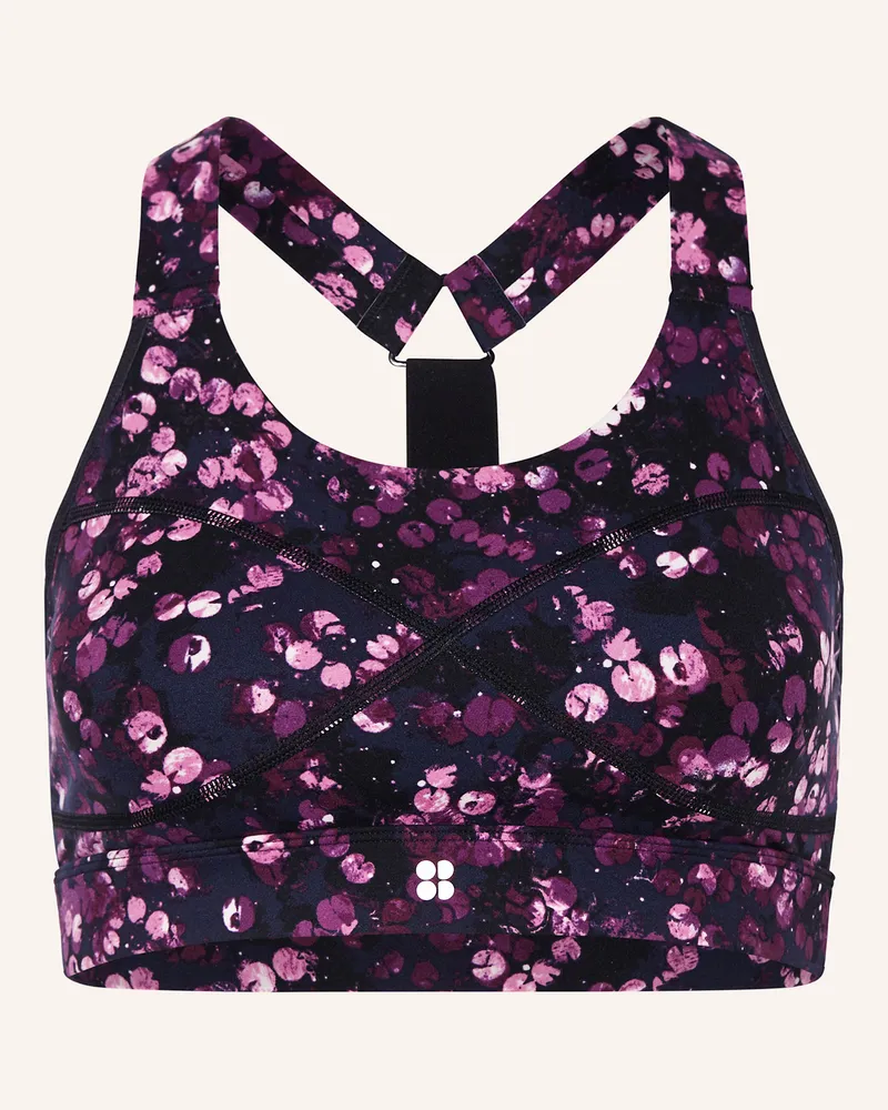 Sweaty Betty Sport-BH POWER Dunkellila