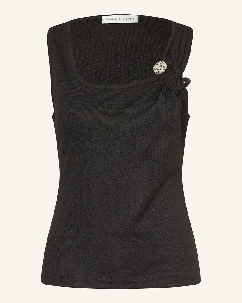 Christopher Esber Top schwarz Schwarz