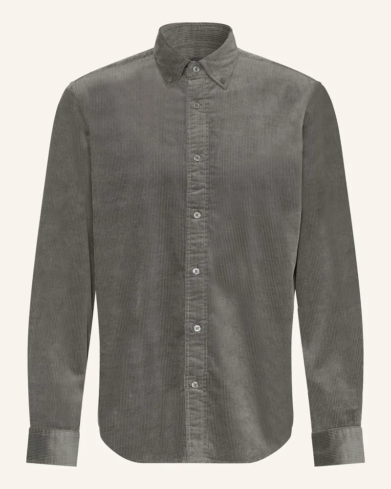 Marc O'Polo Cordhemd Regular Fit Grau