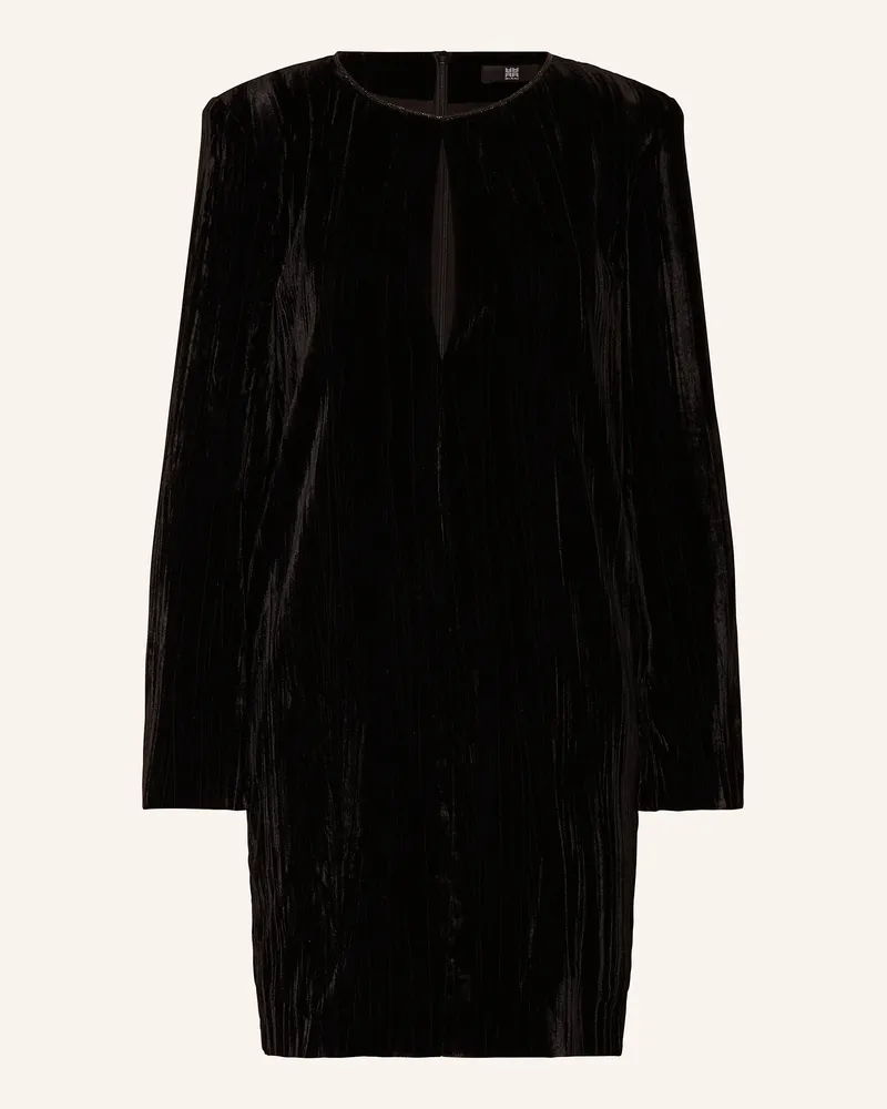 Riani Samtkleid mit Schmucksteinen Schwarz