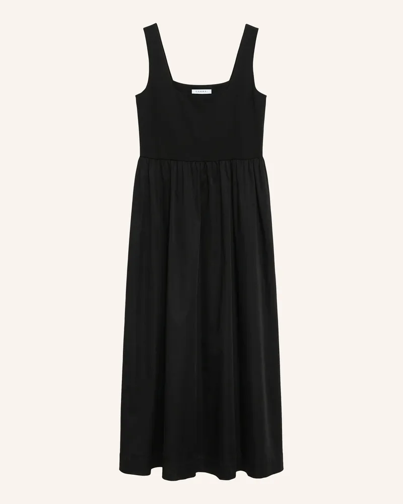 COMMA Kleid Im Materialmix schwarz Schwarz