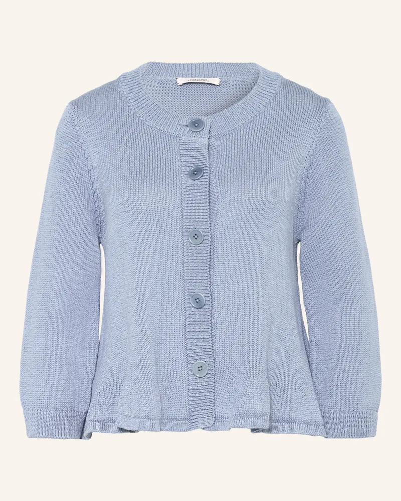 Dorothee Schumacher Strickjacke Cotton Candy Mit 3/4-Arm blau Hellblau