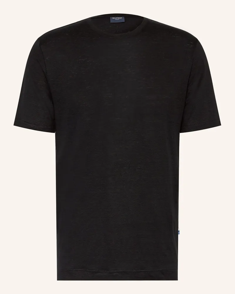 Olymp T-Shirt Aus Leinen schwarz Schwarz