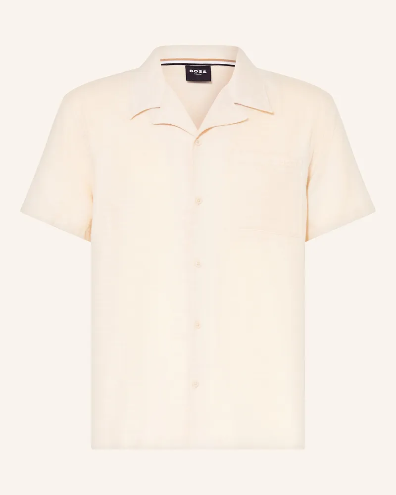 HUGO BOSS Resorthemd VIDA Comfort Fit Hellgelb