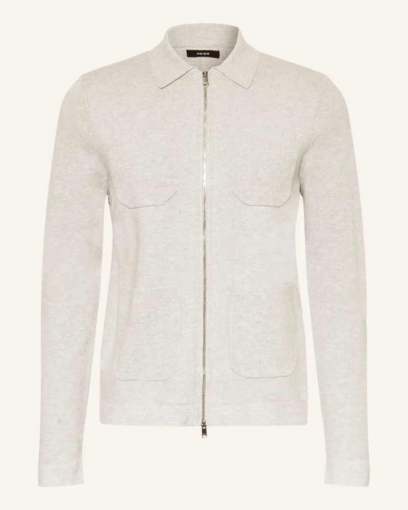 Reiss Strickjacke ROBERTO Hellgrau