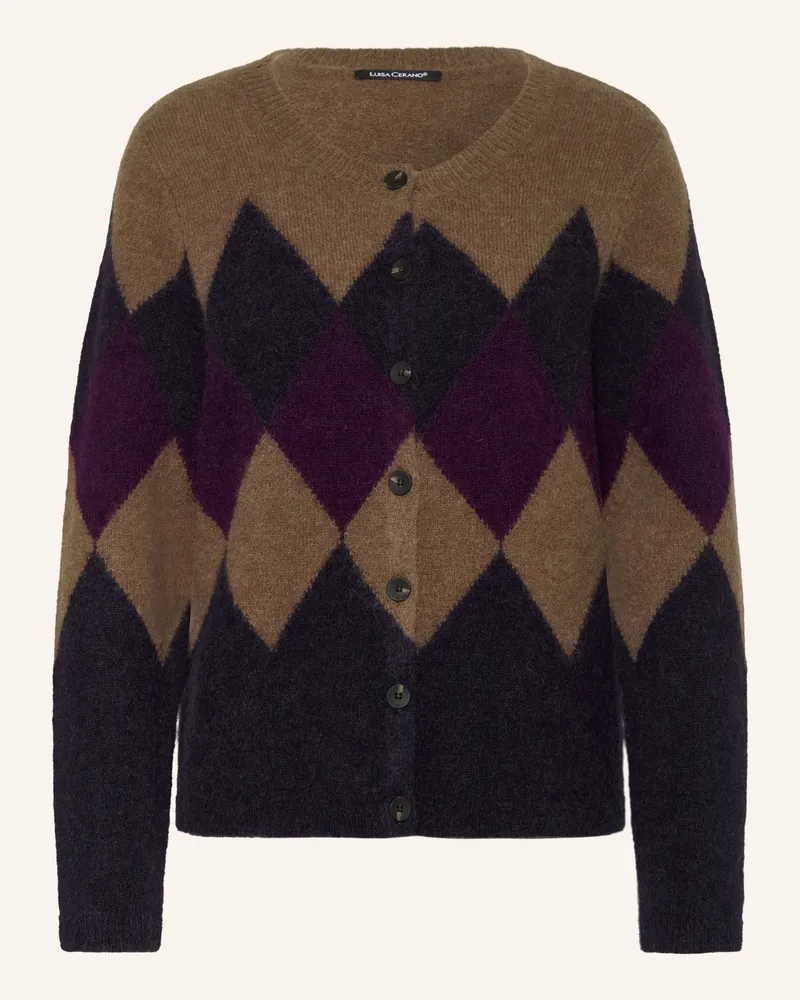 Luisa Cerano Strickjacke Mit Alpaka blau Dunkelblau
