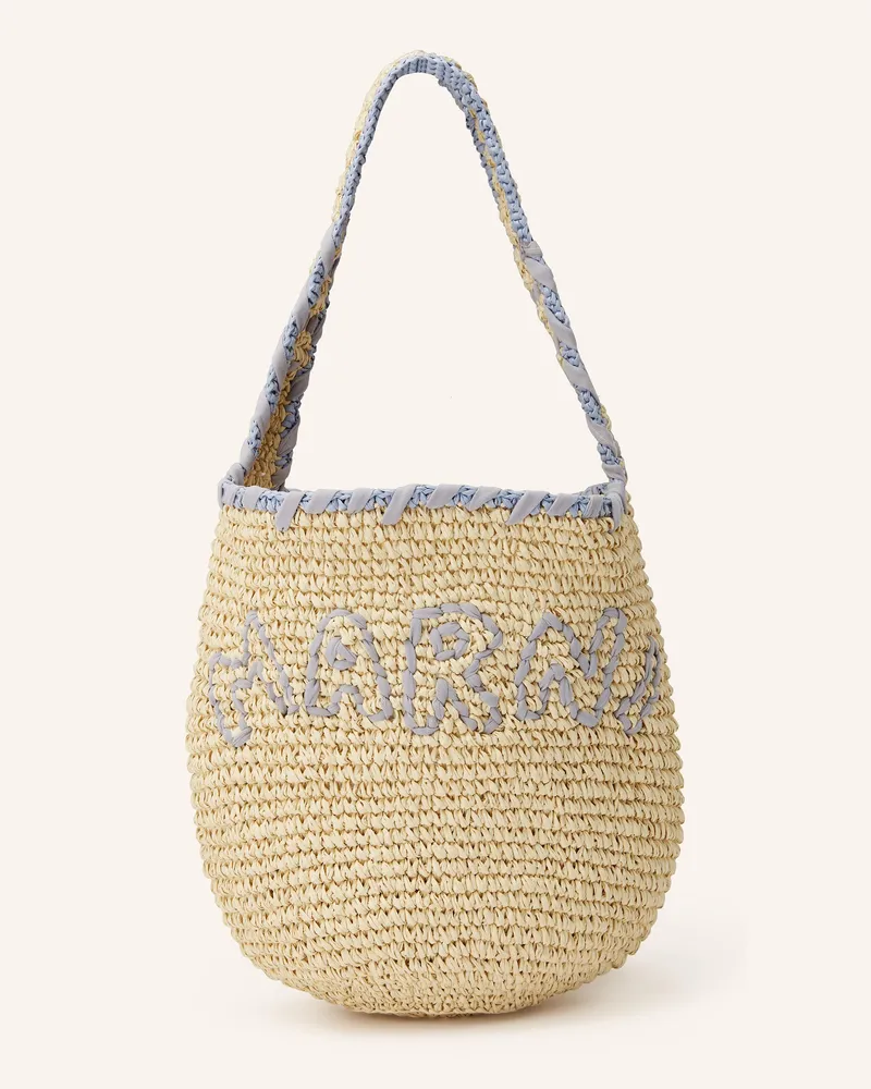 Marni Strandtasche blau Creme