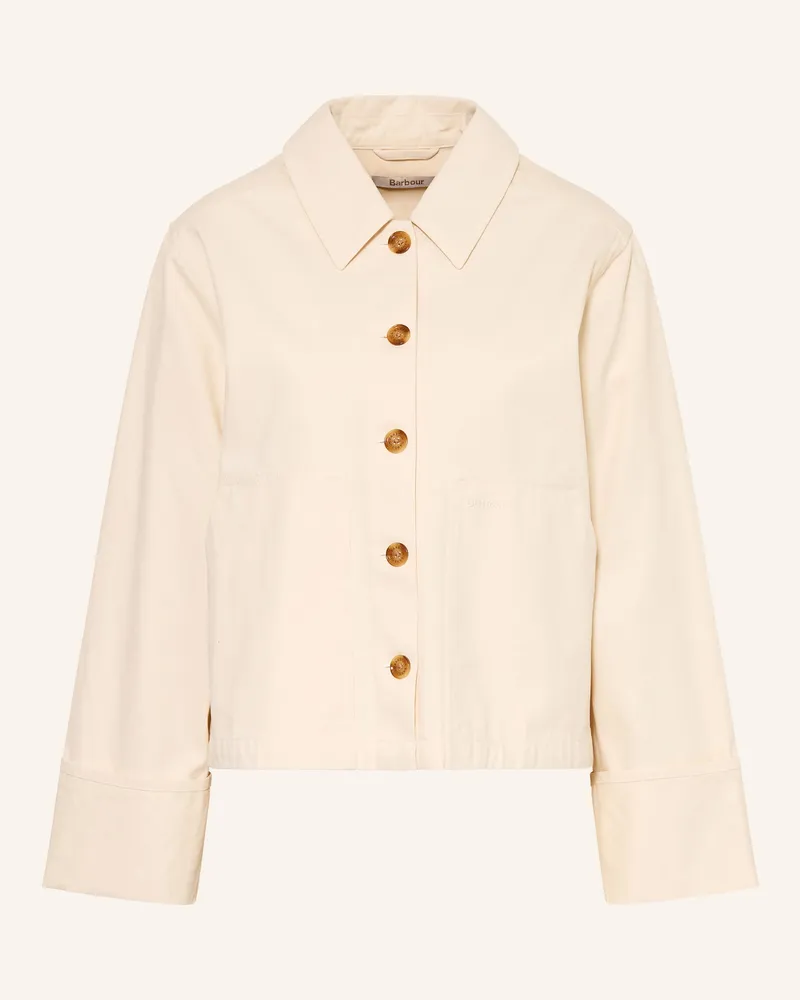Barbour Kastenjacke Aylesby weiss Beige