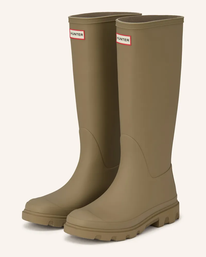 Hunter Gummistiefel DOWNPOUR TALL Oliv