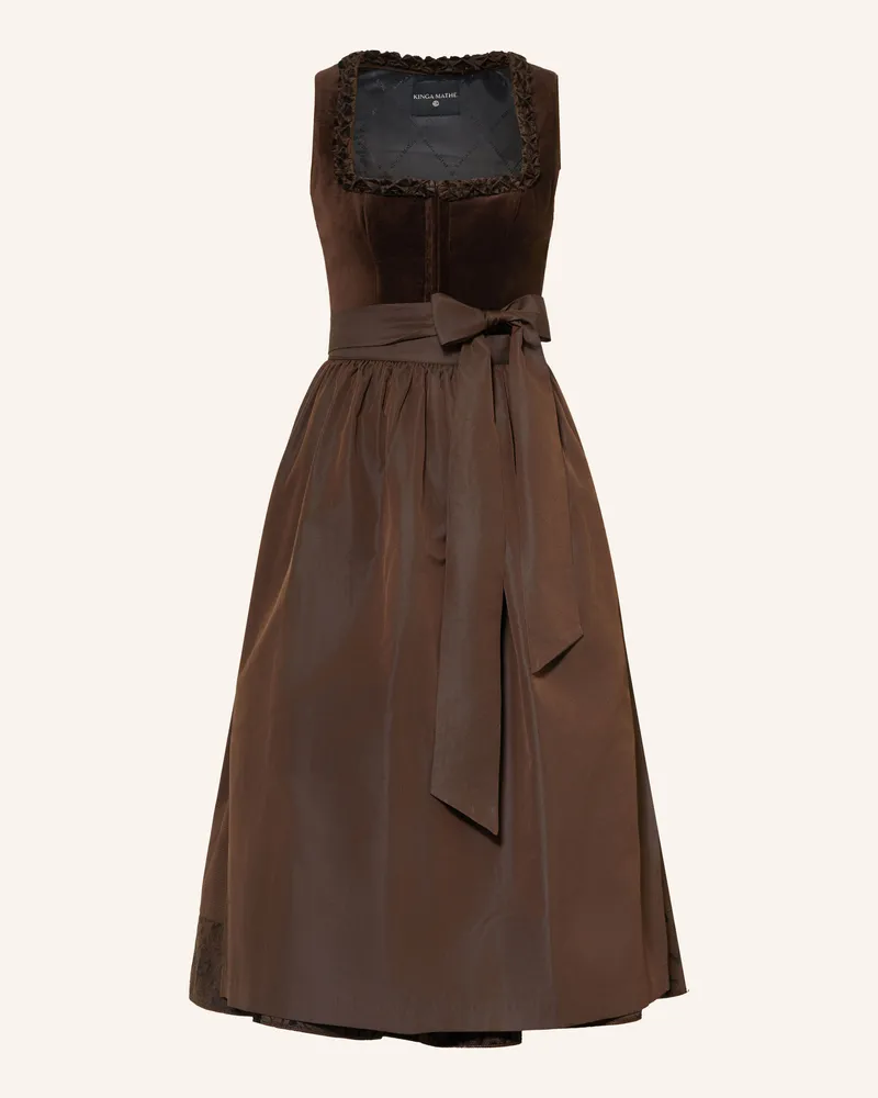 KINGA MATHE Dirndl Diamante braun Dunkelbraun