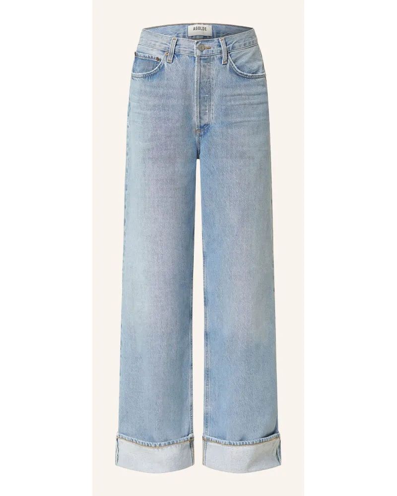 AGOLDE Straight Jeans DAME Blau