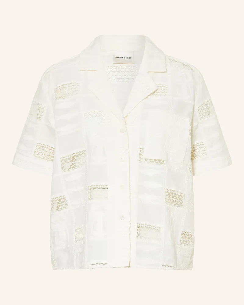 Fabienne Chapot Bluse Farida Mit Lochspitze Und Stickereien weiss Weiss
