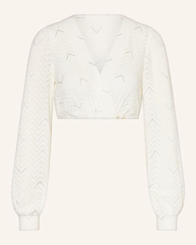 WALDORFF Dirndbluse mit Glitzergarn Ecru