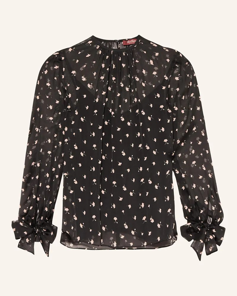 Max Mara Blusenshirt Fabia Aus Seide schwarz Schwarz