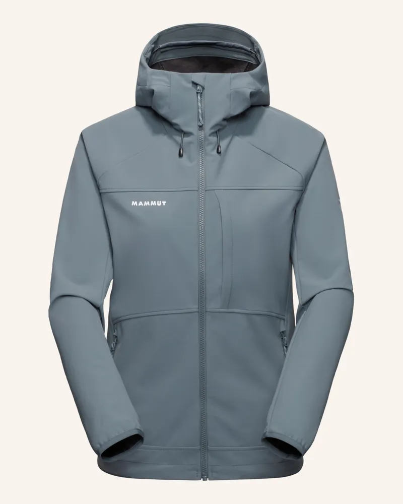 Mammut Softshell-Jacke Ultimate Comfort So Hooded grau Grau