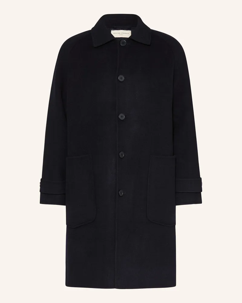 Officine Generale Wollmantel BRYCE Dunkelblau
