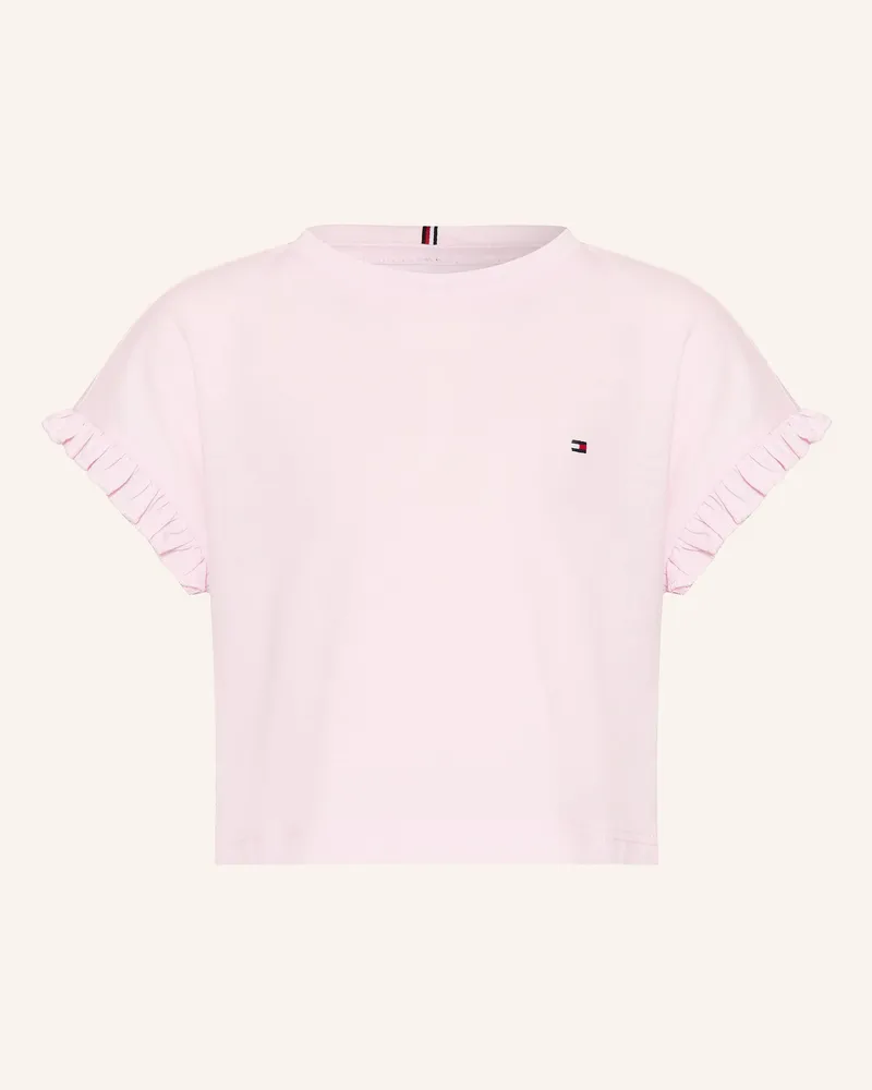 Tommy Hilfiger T-Shirt mit Rüschen Hellrosa
