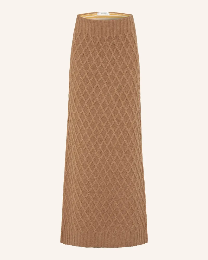 Max Mara Strickrock aus Kamelhaar Camel