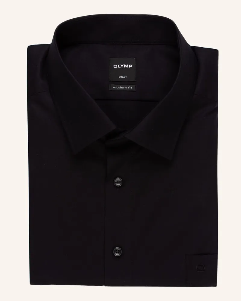 Olymp Hemd Luxor Modern Fit schwarz Schwarz