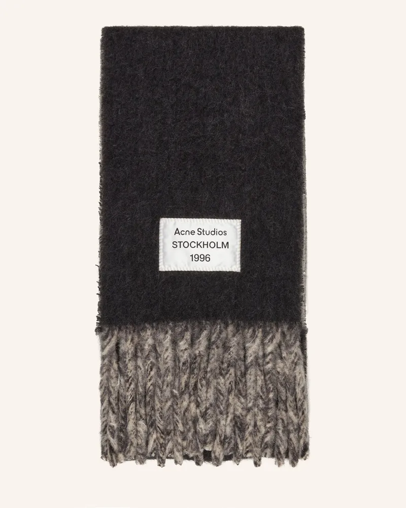 Acne Studios Schal mit Alpaka Dunkelgrau