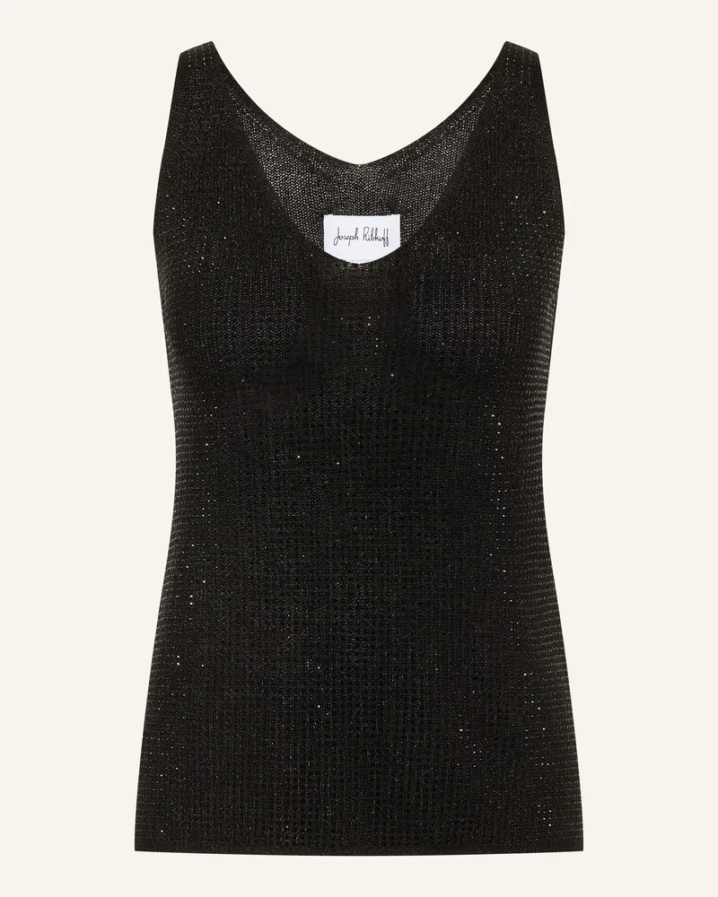 Joseph Ribkoff Stricktop Mit Schmucksteinen Und Glitzergarn schwarz Schwarz
