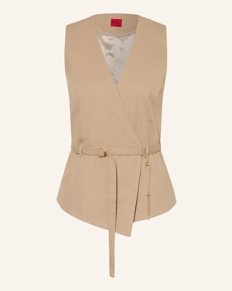 HUGO BOSS Blazerweste AHELLA Camel