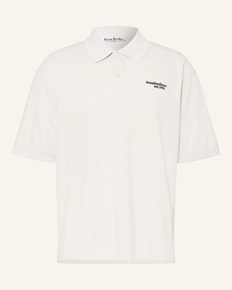 Acne Studios Piqué-Poloshirt beige Ecru