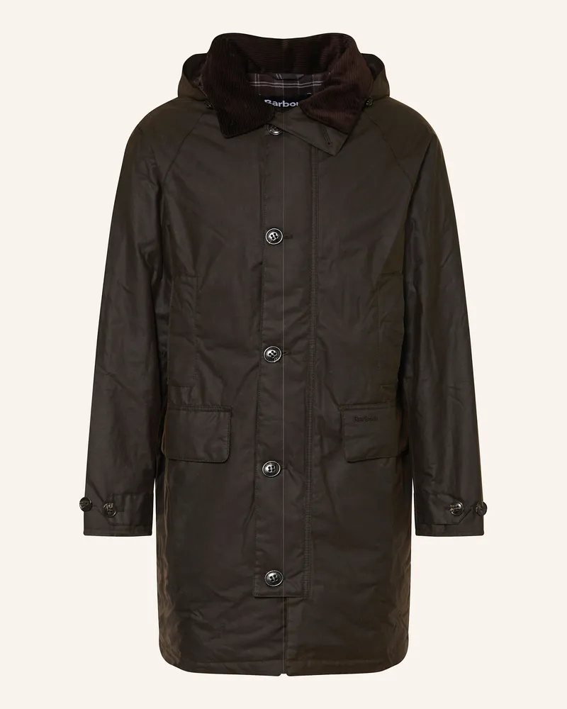Barbour Parka Beaudale Wax Mit Abnehmbarer Kapuze braun Dunkelbraun